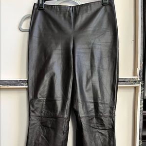 Kenneth Cole Womens Deep Brown Soft Leather Pant